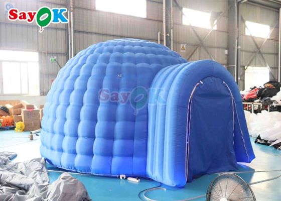 Tenda a cupola igloo gonfiabile in telo da 4 m con soffiatore di luce a LED
