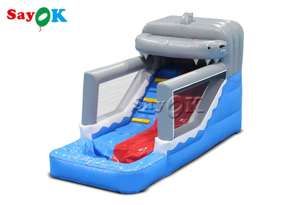 Piccolo scivolo gonfiabile bambino PVC gonfiabile squalo scivolo bagnato e asciutto per il parco di divertimenti