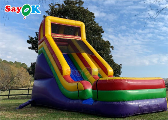 Grandi scivoli d'acqua gonfiabili a tema dinosauro PVC divertimento scivolo gonfiabile asciutto singolo anti rottura