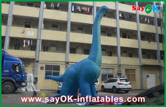 Dinosauro gonfiabile natalizio 10m Blu Grandi Dinosauro gonfiabile PVC impermeabile Soffiare Personaggi di cartoni animati Dragone