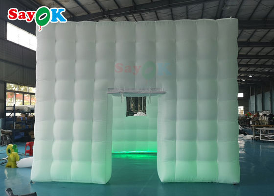Tenda gonfiabile a misura LED Oxford Tenda gonfiabile a cubo Piazza Party Center Marquee per l'esposizione