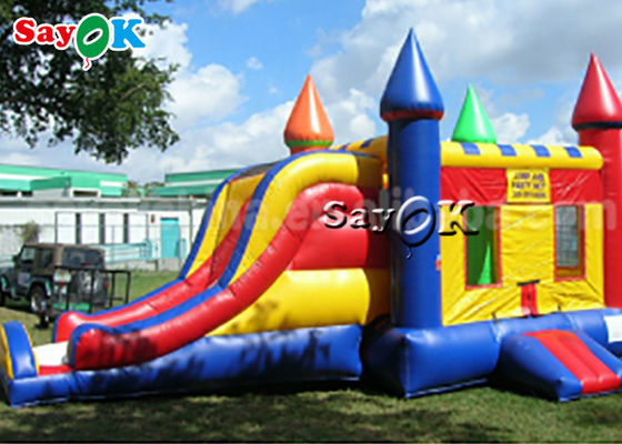 6*4m Pvc Air Jumping Bouncing Castles With Slide Commercial Inflatable Bouncer per bambini
