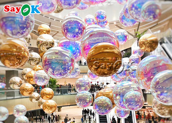 Oro e argento 2.5m impermeabile sfera a specchio gonfiabile per la festa